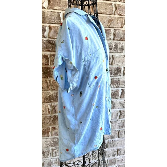 Workshop Republic Clothing Shirt Sz S Blue Collared Button Chest Pockets… - Picture 5 of 12